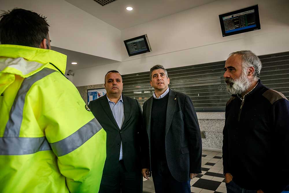 Presidente-da-Câmara-de-Santo-Tirso,-Alberto-Costa,-visitou-as-obras-na-estação